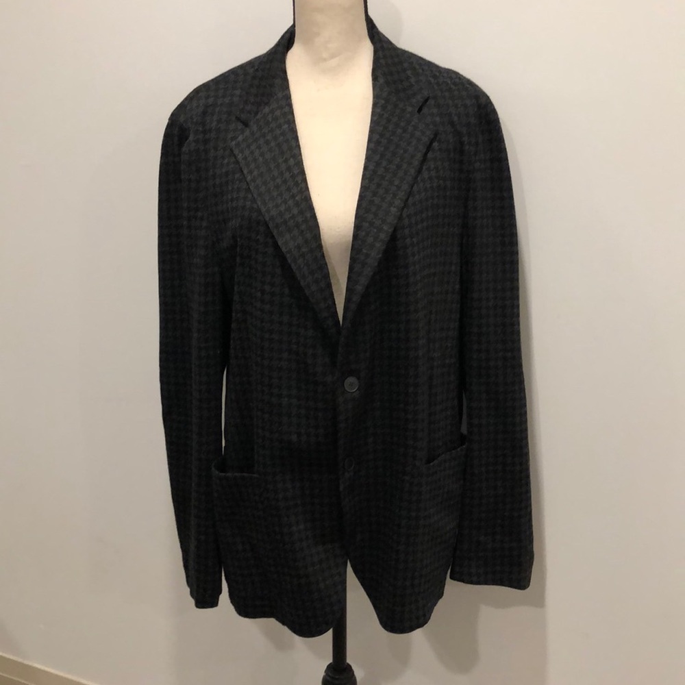 Strellson Blazer Jacket slim  fit houndstooth SZ XL unisex. EUC Old Money Style